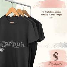 kurtce baskili tisort ti sort kusu