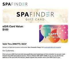 Search for a location near you. 100 Spa Finder Gift Card E Card Email Format Pdf 81 00 Picclick