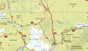 Übersichtskarte des harzes mit dem nationalpark harz. Mtb Karte Harz Bad Harzburg Okertal Altenau Brocken