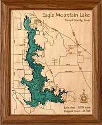 Wood Lake Benson County Nd 2d Map 8 X 10 In Honey Oak Frame Laser Carved Wood Nautical Chart And Topographic Depth Map
