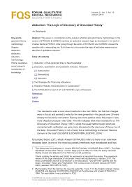 Natural ways to induce labour (based on an article by lisa rodriguez, r.n. Pdf Abduction The Logic Of Discovery Of Grounded Theory