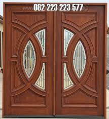 Harga angzdoor groove silent d 36 x 820 x 2100 mm/ daun pintu/ pintu rumah. Daun Pintu Rumah Kupu Tarung Kayu Jati Kusen Pintu Utama Mewah
