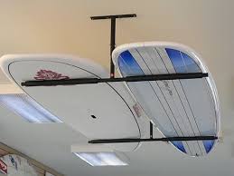 We Have Six Surfboards That Will Now Be Out Of The Way Surfboard Ceiling Mount Surfboard Storage Paddle Board Storage Kayak Storage