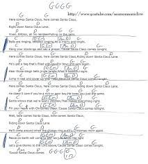 Here Comes Santa Claus Guitar Chord Chart In G Xmas Songs Xmas Music Holiday Songs