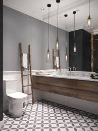 Meuble De Salle De Bain En Bois Suspendu Et Double Vasque En Marbre Meuble De Salle De Bain Idee Salle De Bain Salle De Bain Bois