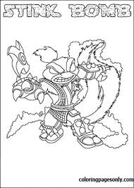 You need to use this photograph for backgrounds on. Skylanders Swap Force Stink Bomb Coloring Pages Cartoons Coloring Pages Coloring Pages For Kids And Adults
