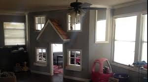 Best selling products kids loft beds custom painted letters outdoor playhouse kits fun bunk beds children's chandeliers luxury bassinets play tent beds custom art for kids custom luxury baby bedding kids bed with dresser beds with slide indoor fabric playhouses oversized kids murals giclee canvas art for kids kids fun novelty lighting lifesize. Super Dad Builds Amazing Indoor Playhouse With Rope Bridge Abc News