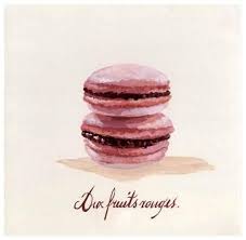 Macaron Aux Fruits Rouges Art Print Pascal Cessou Art Com Dessert Illustration Vintage Sweets Posters Art Prints