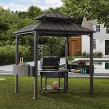 The grill gazebo encompasses a sturdy and. Member S Mark Hickory Hardtop Grill Gazebo Sam S Club
