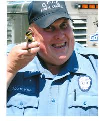 Today acting Animal Control Supervisor James "Mike" Hyde retired. Thank you  for 21 years of service. You will be missed, enjoy your retirement. To all  the domestic and wildlife animals, "that catcher