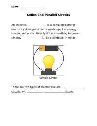 Series And Parallel Circuits Worksheet Ninja Plans Series And Parallel Circuits Circuit Simple Circuit