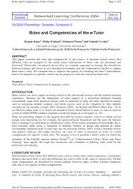 There are plenty of sites where you can tutor people overseas on how to improve their english but many require a degree or certifications. Pdf Roles And Competencies Of The E Tutor