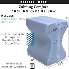 Calming Comfort Cooling Knee Pillow By Sharper Image Memory Foam With Cooling Gel Helps Side Sleepers Align Spine Want To Know More Cli In 2019 Knee Pillow Memory Foam Pillows