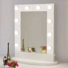 Chende Gloss White Makeup Vanity Mirror With Lights Hollywood Lighted Mirror With Led Bulbs Tabletop Illuminated Wall Mounted Cosmetic Mirror Walmart Com Makeup Vanity Mirror With Lights Makeup Mirror With Lights