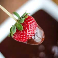 Berries in a light custard sauce. 3 Ingredient Chocolate Dip Two Healthy Kitchens
