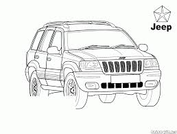 Monster truck crushing a car. Coloring Page Truck Jeep