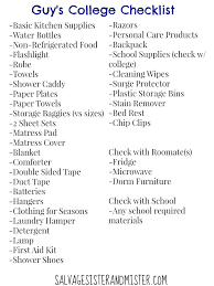 Guy S College Checklist Dorm Room Checklist College Checklist College Dorm Checklist