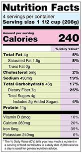 new and improved nutrition facts label