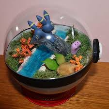 Pokeball Terrarium With Ditto Eevee Evolution Pokemon Diorama Pokemon Terrarium Terrarium Pokemon