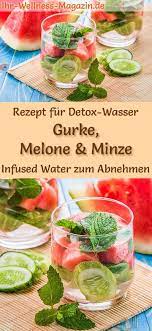 Gurken Melonen Minze Wasser Rezept Fur Infused Water Detox Wasser Safte Zum Entschlacken Entgiftende Lebensmittel Detox Wasser