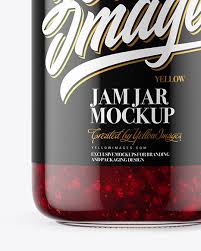 Download Clear Glass Jar With Cranberry Jam Mockup In Jar Mockups On Yellow Images Object Mockups PSD Mockup Templates