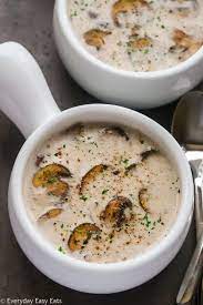 Easy Creamy Mushroom Soup Recipe Everydayeasyeats Com Creamy Mushroom Soup Mushroom Soup Recipes Soup Recipes