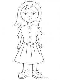 Dibujo Niña Para Colorear