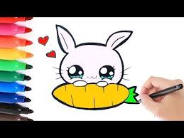 How To Draw A Bunny Kawaii Hoe Teken Je Een Schattig Konijn Youtube In 2020 Schattige Tekeningen Kawaii Schattig