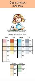 Free Digital Stamp And Coloring Video Copic Color Chart