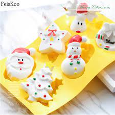 They come in mini or large sizes made of aluminum or silicone. 6 Hole Christmas Silicone Mold Snowman Santa Elk Christmas Tree Silicone Cake Mold Diy Diy Jelly Gummy Soap Mould Pastry Tools Cake Molds Aliexpress