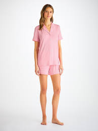 Derek Rose Lara Relaxed-Fit Jersey Shorts Women Pyjama Set - Pink