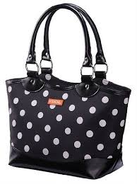 Amazon Com Sachi Fashion Insulated Lunch Bag Black With White Dots Reusable Lunch Bags Kitchen Dining Fashionable Lunch Bags Stylish Lunch Bags Lunch Bag