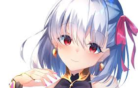 Due to the subjective nature of color judgment. Wallpaper Face Hand Girl White Background Blush Red Eyes Blue Hair Earrings Bangs Red Bow Images For Desktop Section Syodzyo Download