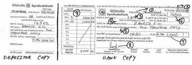 You will have to fill in the bank's cheque deposit slip. Banking