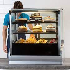 The main difference between a bakery display case and a deli display case is the humidity. Vollrath 40862 36 Cubed Glass Refrigerated Display Cabinet