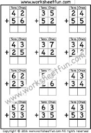 4 4 + 1 5 + 3 4 c. 2 Digit Addition No Regrouping 3 Worksheets Free Printable Worksheets Worksheetfun