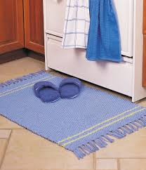 Free Knitting Pattern For Striped Rug This Easy Lily Sugar N Cream Rug A Simple Quick Knit In Washabl Knit Rug Crochet Rug Patterns Cotton Crochet Patterns