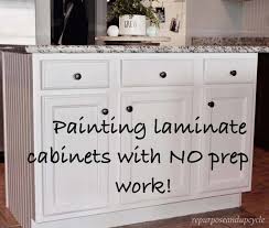We painted our kitchen cabinets in a week for under $150, without sanding. Painting Laminate Cabinets The Right Way Without Sanding