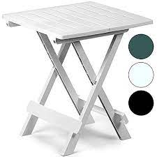 table en plastique jardin terrasse balcon adige 45 cm x 43 cm x 50 cm vert ou blanc table plastique mobilier jardin table