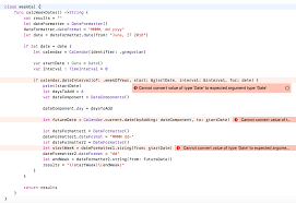 Cannot Convert Value Of Type Date To Expected Argument Type Date Stack Overflow