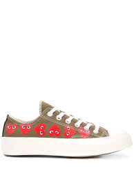 Comme Des Garcons Play X Converse X Comme Des Garcons Play Chuck 70 Multi Hearts Sneakers Farfetch Chuck Taylors Converse Converse Chuck Taylor