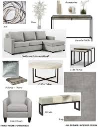 Ontario Canada Online Design Project Family Room Furnishings Concept Board Room Design Family Room Design Living Room Designs