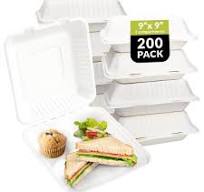Eco-Friendly Sugarcane Clamshell Takeout Food Containers 3 ...