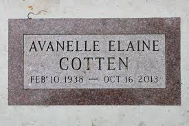 Avanelle Elaine Hinze Cotten (1938-2013)