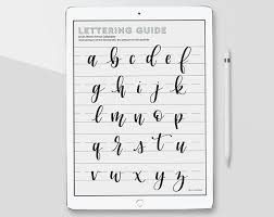 Brush Lettering Guide Ipad Lettering Procreate App Learn Calligraphy Lowercase Lettering Guide Hand Lettering Quotes Hand Lettering Tutorial Do you love to use procreate brushes for your ultimate design project? ipad lettering procreate app