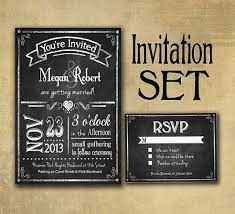 Rustic Chalkboard Style Wedding Invitation Set Includes Rsvp Etsy Rustic Style Wedding Rustic Chalkboard Wedding Invitation Sets