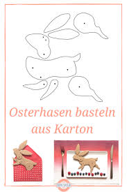 Bald schon hoppelt der osterhase in parks und gärten! Osterhasen Basteln Aus Karton Osterhasen Basteln Osterhase Schablone Osterhase