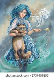 Ombre is not an invention of the contemporary hipstress or of the manic pixie dream girl. Fairy Girl Blue Hair Magic Wand Stock Illustration 1737409853