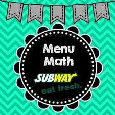 Life Skills Menu Math And Money Practice Subway Life Skills Life Skills Classroom Math