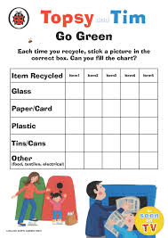 Topsy And Tim Go Green Each Time You Recycle Stick A